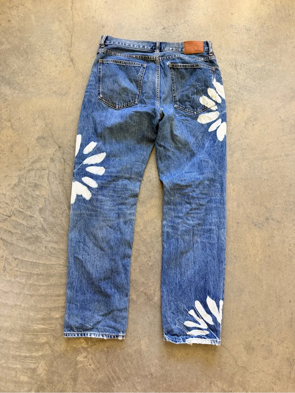 Madewell The Dean Easy Straight Jeans 27 Shibori Wash Floral Tie Dye